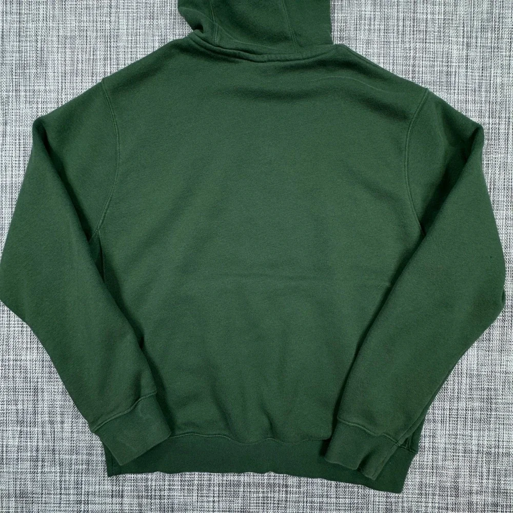 Nike Club Fleece Hoodie Mens Medium Green Cotton Blend Pullover Swoosh Logo